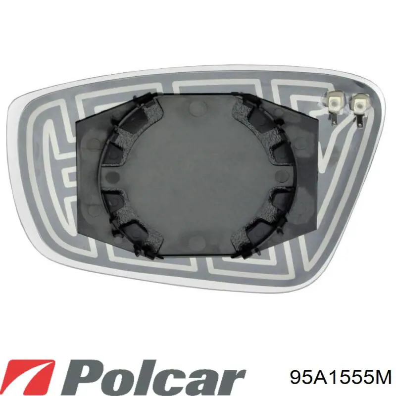 Compre 95A1555E Polcar Elemento espelhado do espelho de retrovisão direito
