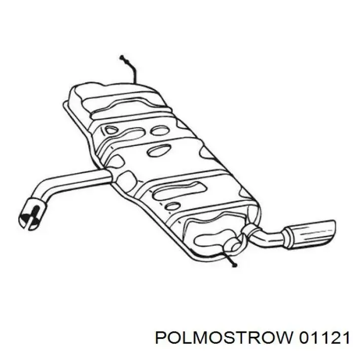 01121 Polmostrow Silenciador, parte traseira