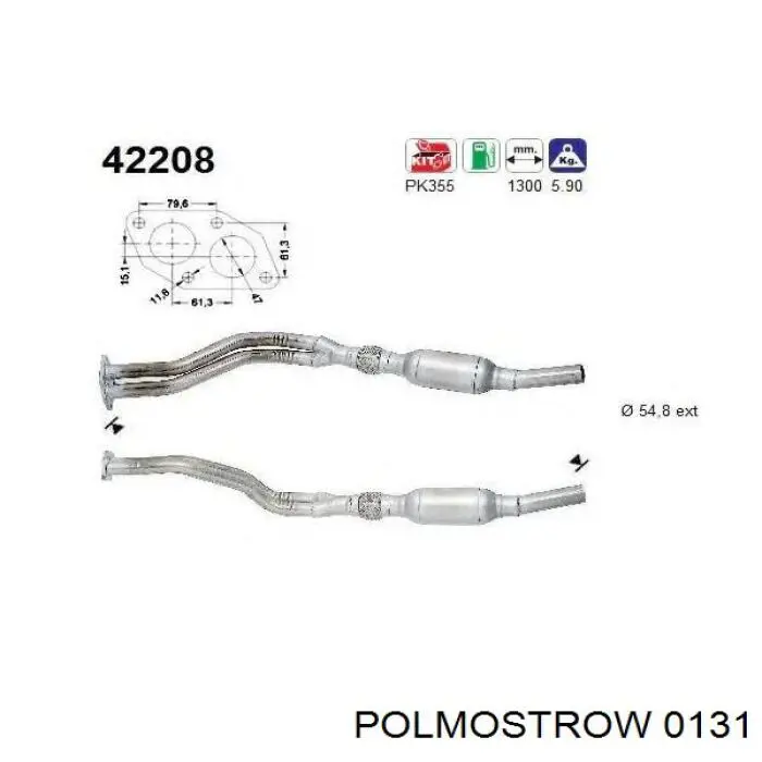 0131 Polmostrow Silenciador, parte traseira