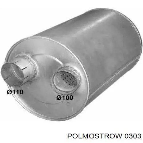 Silenciador, parte traseira Polmostrow 0303 preço, a partir de 84,12 USD