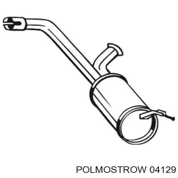 04129 Polmostrow Silenciador, parte central
