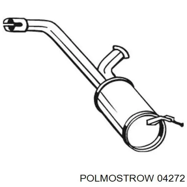 04272 Polmostrow Silenciador, parte traseira