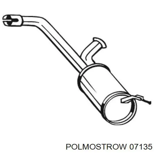 07135 Polmostrow Silenciador, parte central