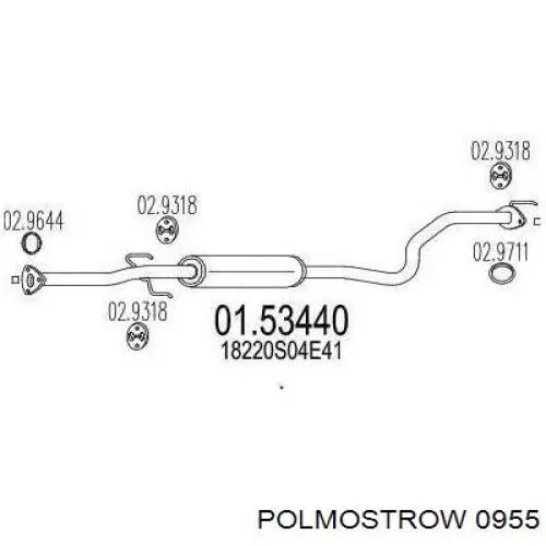 0955 Polmostrow Silenciador, parte central