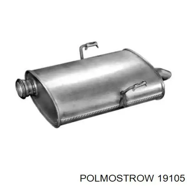19105 Polmostrow Silenciador, parte traseira