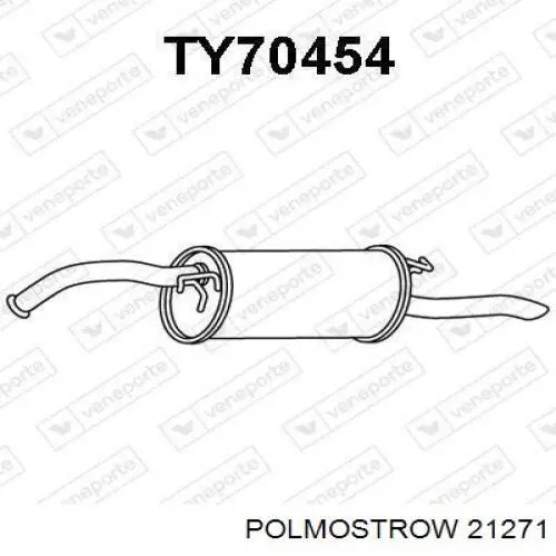 Silenciador, parte central Polmostrow 21271 preço, a partir de 47,57 USD