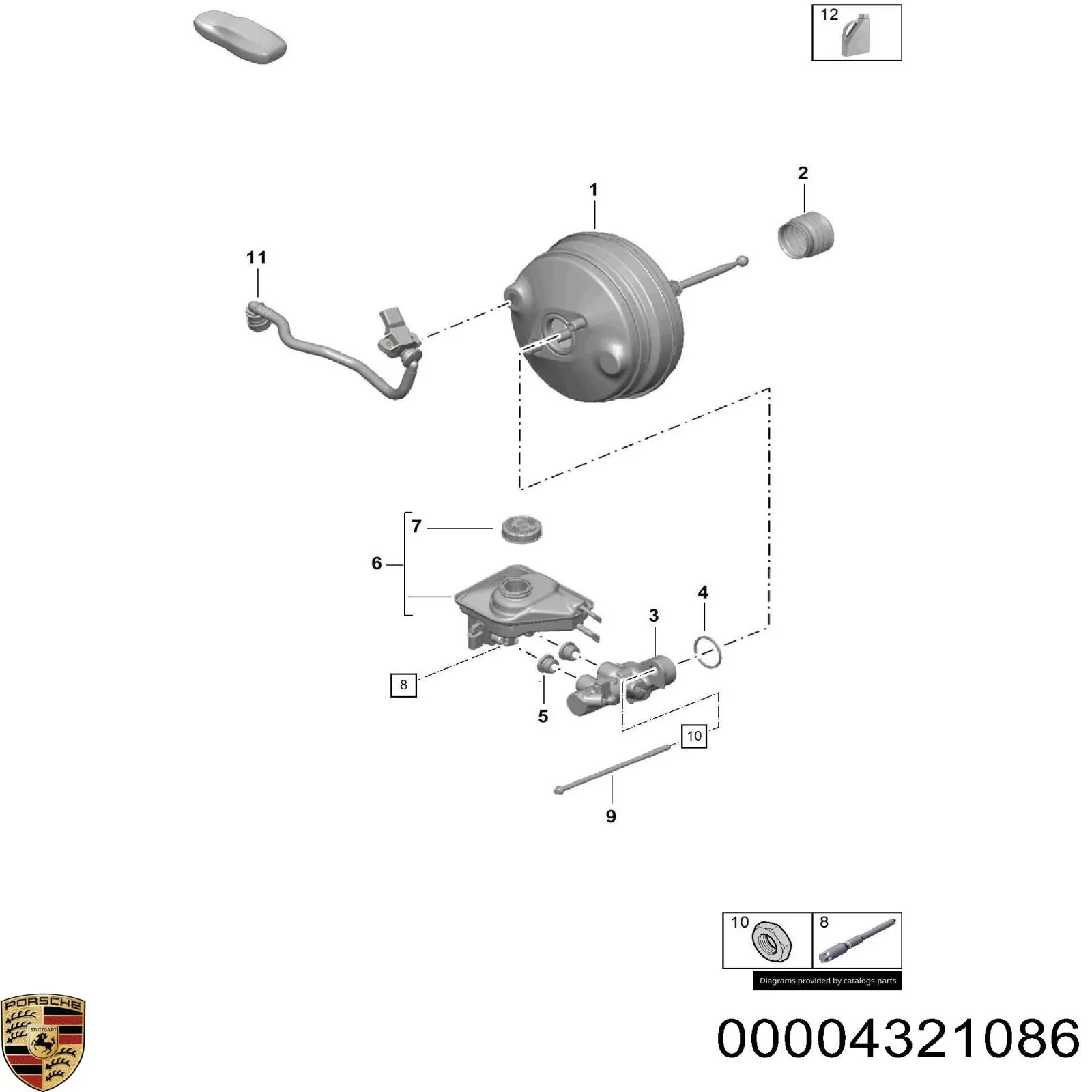 00004321086 Porsche Fluido de freio