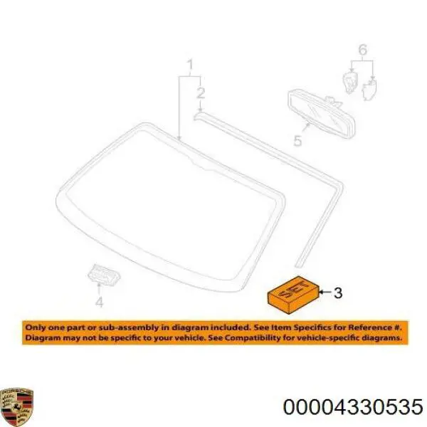 00004330535 Porsche Cola selante para os vidros