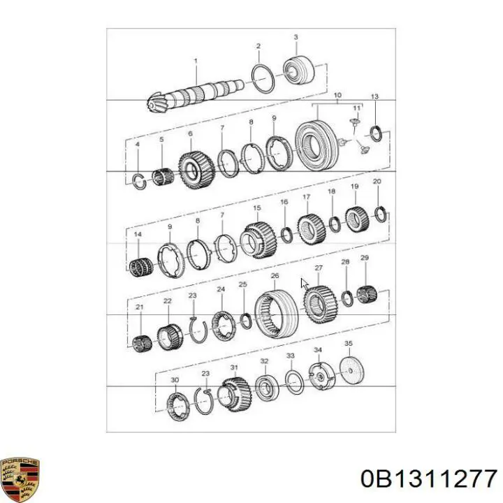 Compre 01X311277B VAG Anel de sincronizador