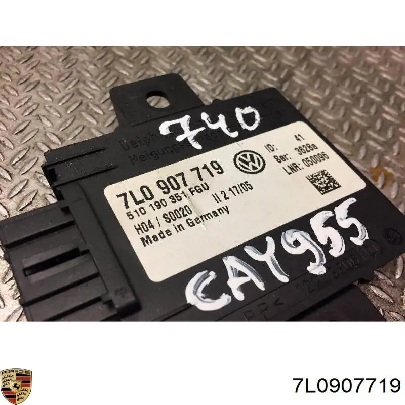 Compre 7L0907719 Porsche Unidade de controlo (Centralina eletrônica) de sinalização
