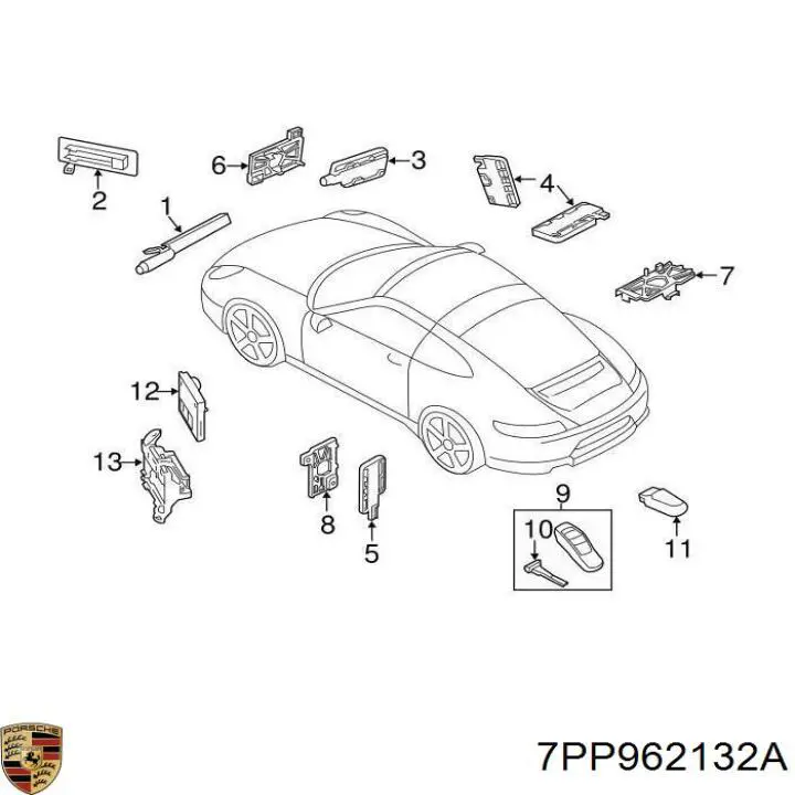  Porsche 7PP962132A preço, a partir de 60,89 USD