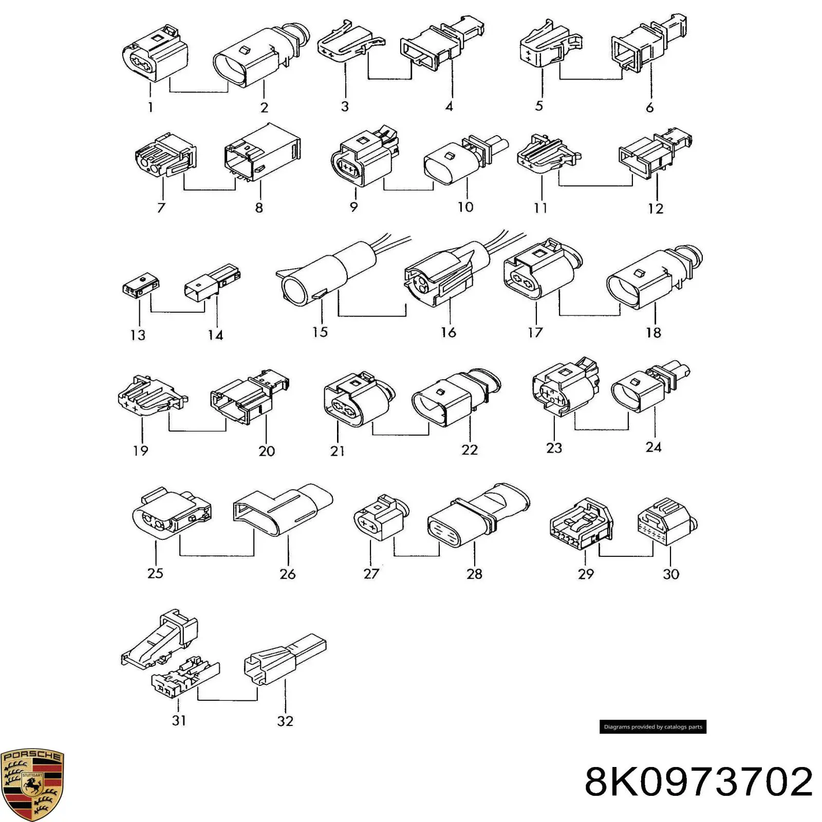 8K0973702 Porsche Sensor de temperatura do meio ambiente