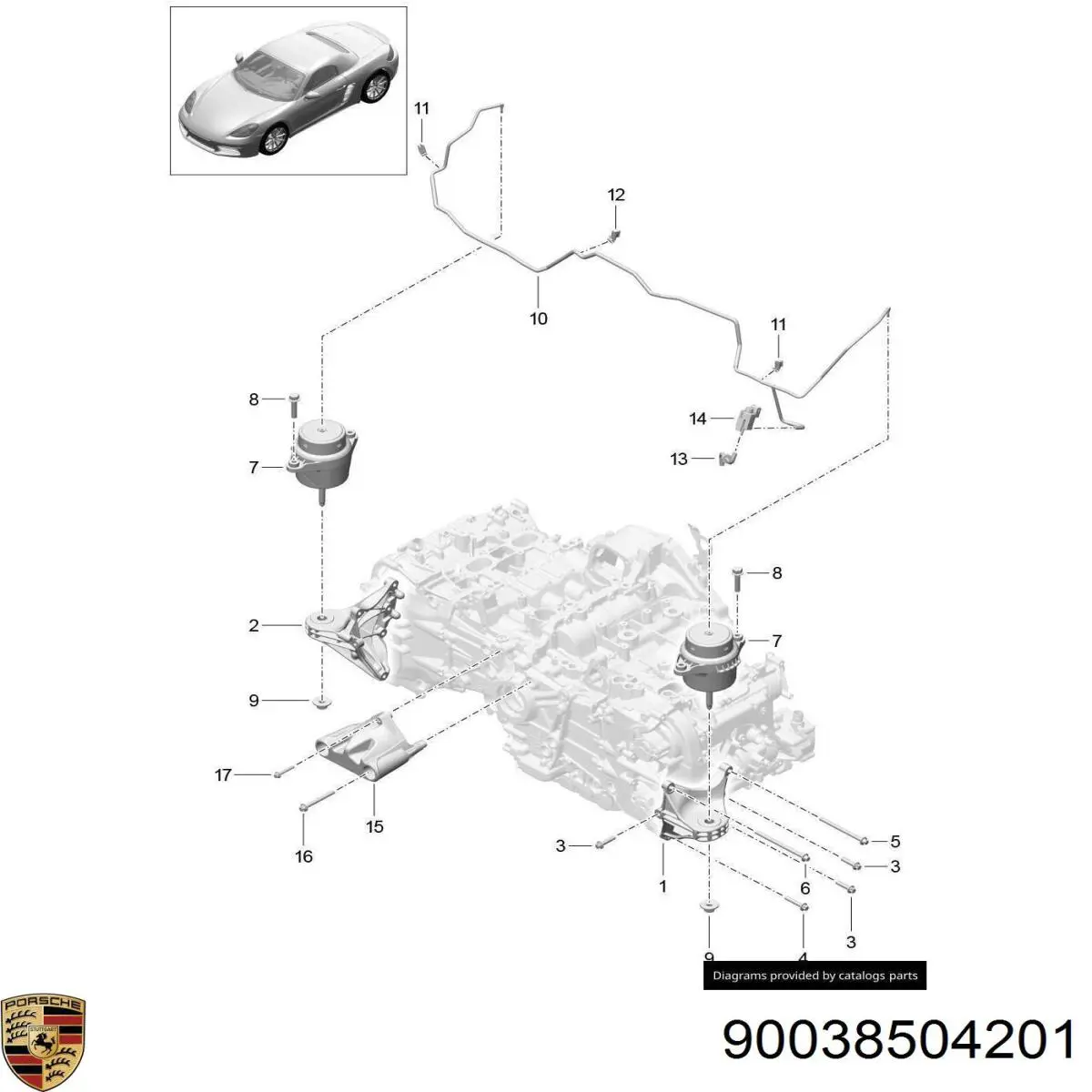  Porsche 90038504201 preço, a partir de 1040,13 USD