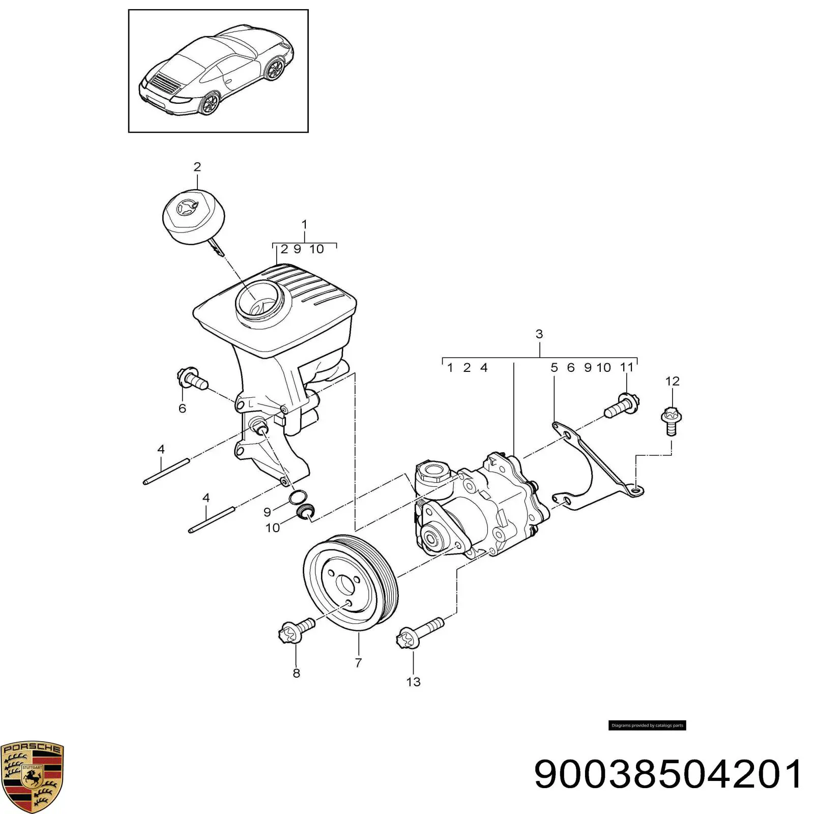 Compre 90038504201 Porsche 