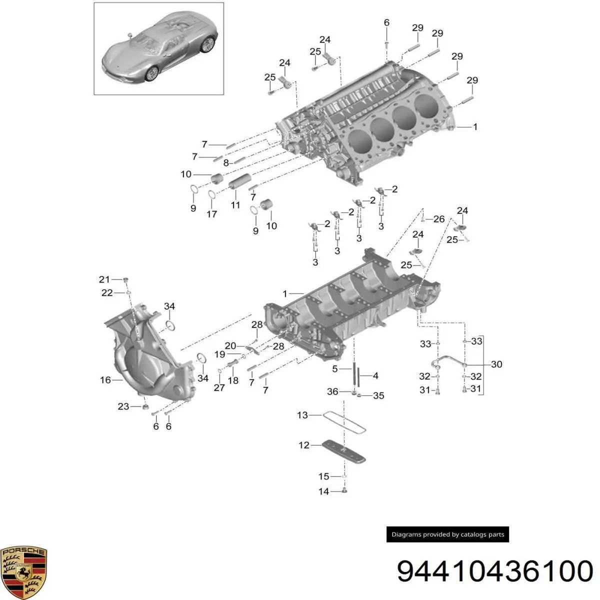  Porsche 94410436100 preço, a partir de  