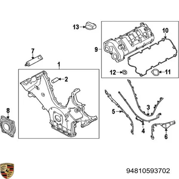 Compre 94810593702 VAG Vedante da tampa de válvulas de motor, anel