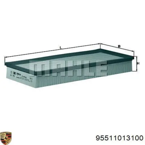 Compre 95511013100 Porsche Filtro de ar