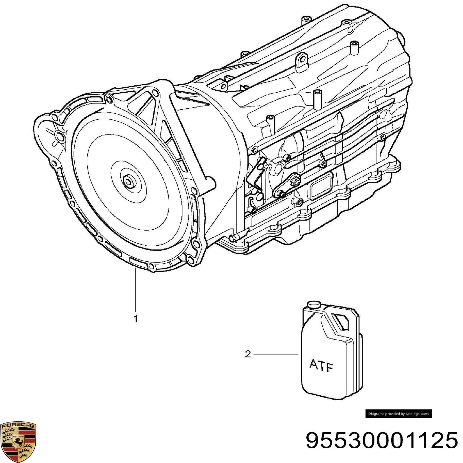 95530001125 Porsche Caixa Automática de Mudança montada