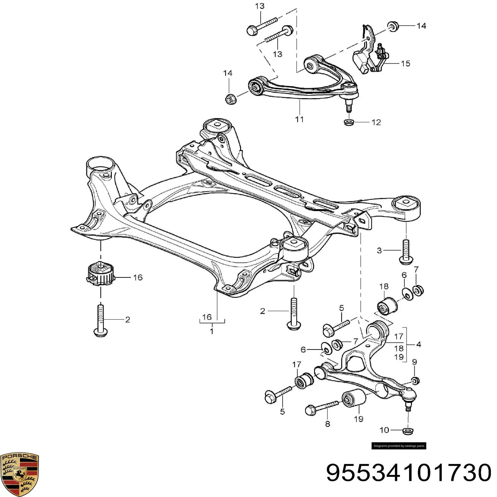 Braço oscilante inferior esquerdo de suspensão dianteira Porsche 95534101730 preço, a partir de 112,40 USD
