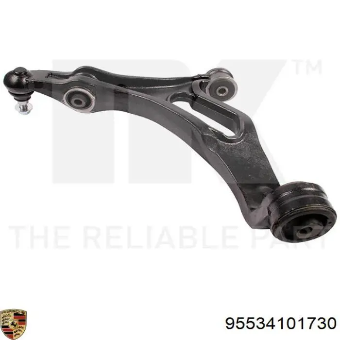 95534101730 Porsche Braço oscilante inferior esquerdo de suspensão dianteira