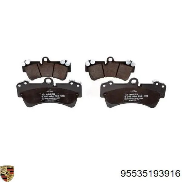 Sapatas do freio dianteiras de disco Porsche 95535193916 preço, a partir de 70,98 USD