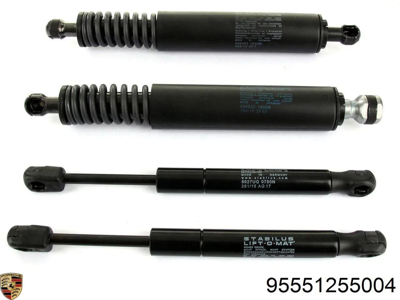 95551255004 Porsche Amortecedor de tampa de porta-malas (de 3ª/5ª porta traseira)