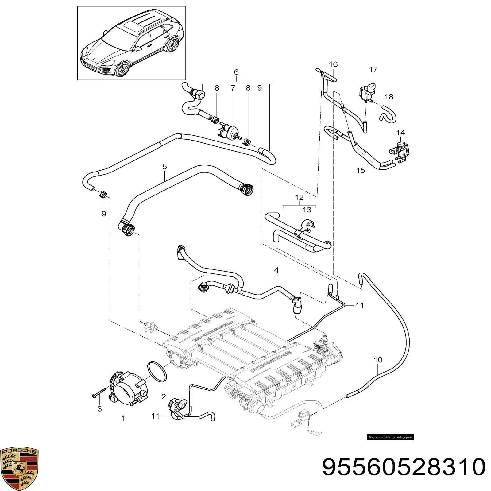  Porsche 95560528310 preço, a partir de 66,83 USD
