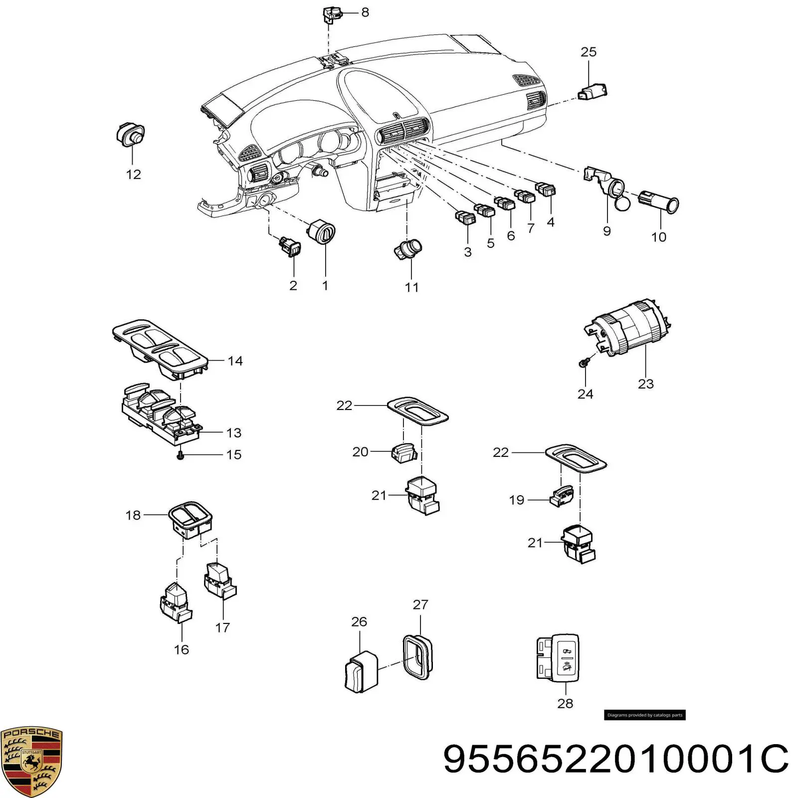 Acendedor de cigarros Porsche 9556522010001C preço, a partir de  USD