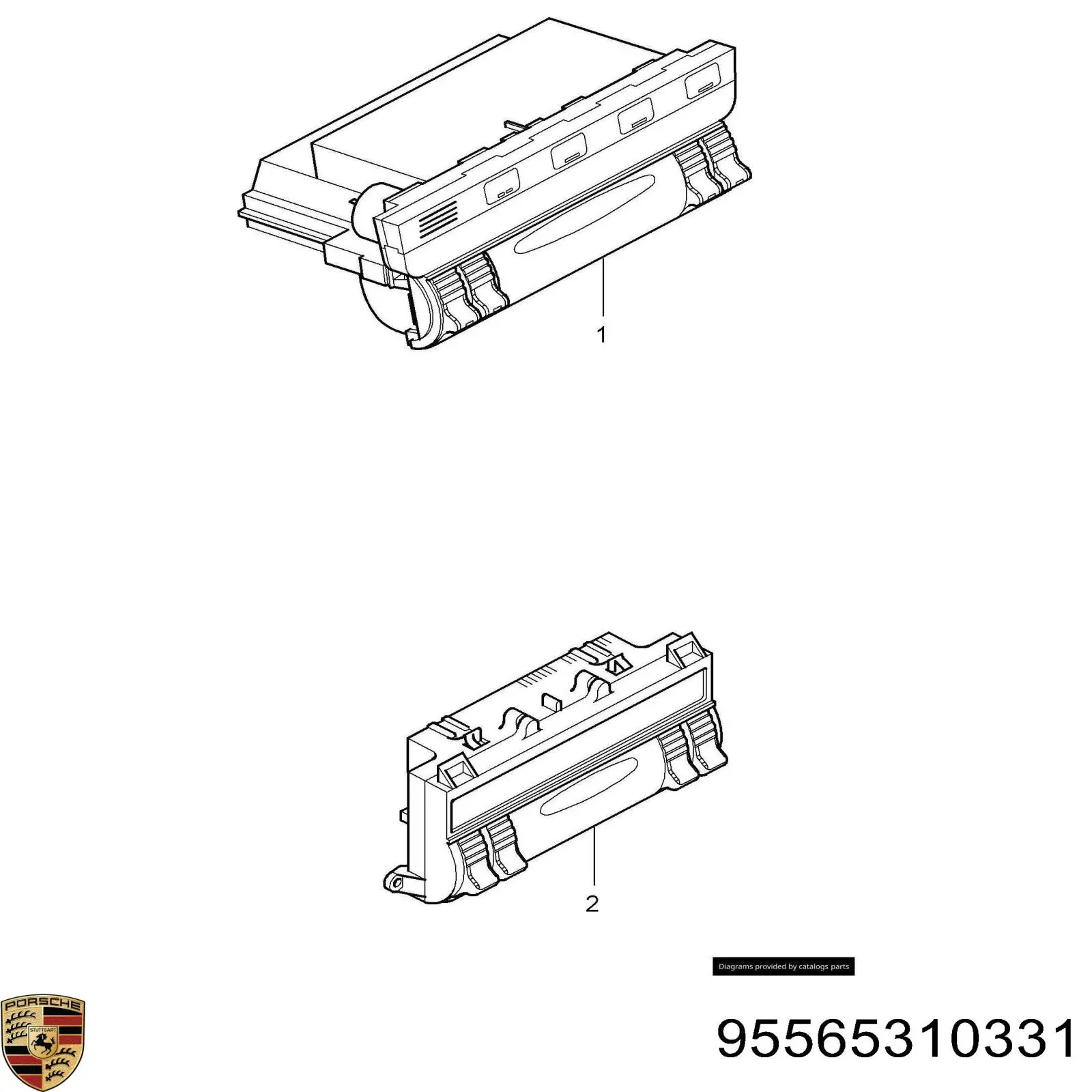 Unidade de controlo dos modos de aquecimento/condicionamento Porsche Cayenne  955