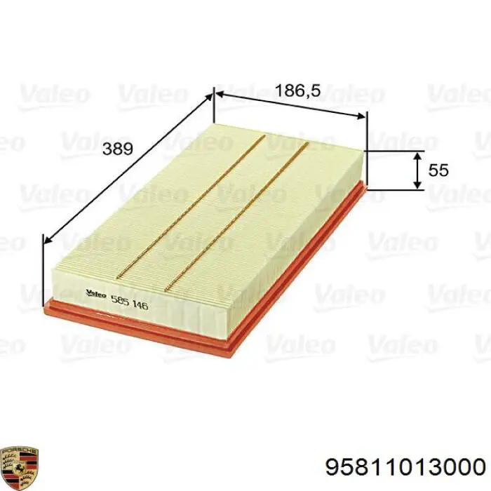 Filtro de ar Porsche 95811013000 preço, a partir de 15,91 USD