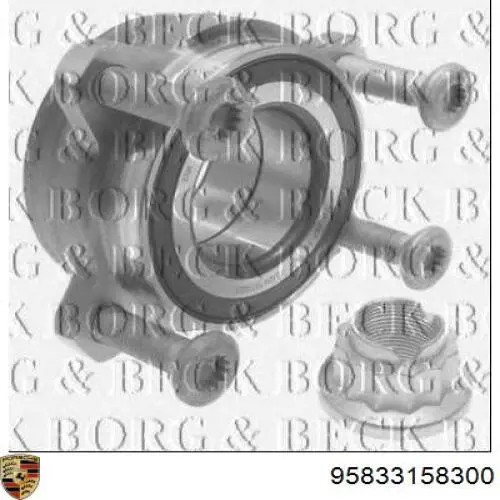 95833158300 Porsche Rolamento de cubo dianteiro/traseiro