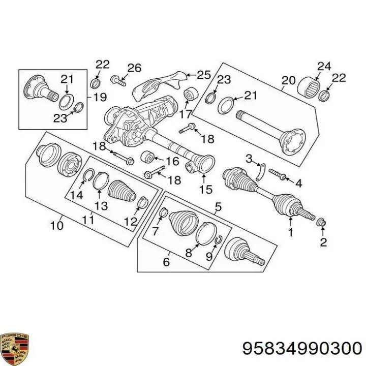 36794 GKN-Spidan Bota de proteção interna esquerda de junta homocinética do semieixo dianteiro