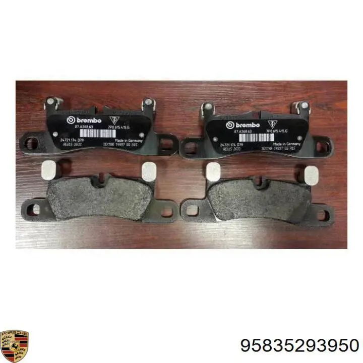 Compre 95835293950 Porsche Sapatas do freio traseiras de disco
