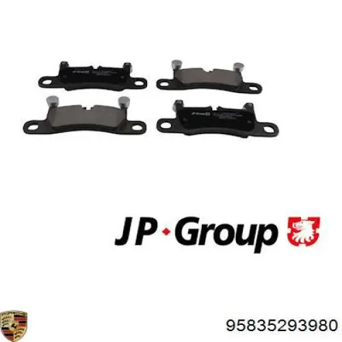 Sapatas do freio traseiras de disco Porsche 95835293980 preço, a partir de 196,59 USD