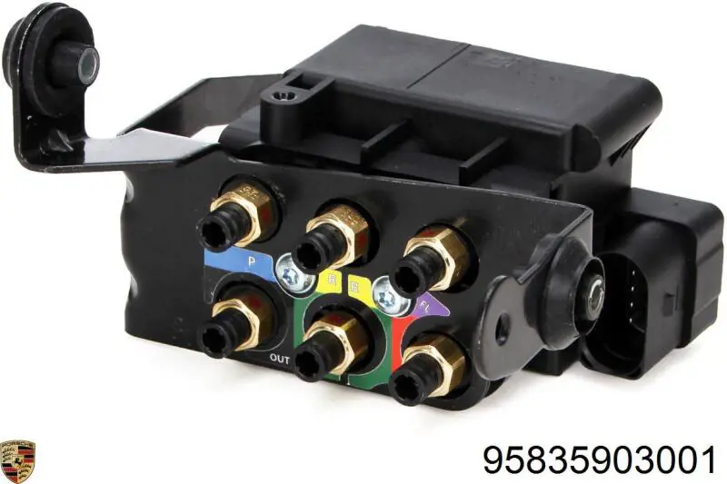 95835903001 Porsche Unidade de válvulas de suspensão regulada