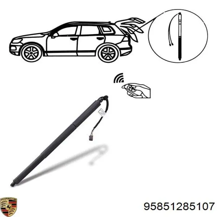 Amortecedor de tampa de porta-malas (de 3ª/5ª porta traseira) Porsche 95851285107 preço, a partir de 248,36 USD