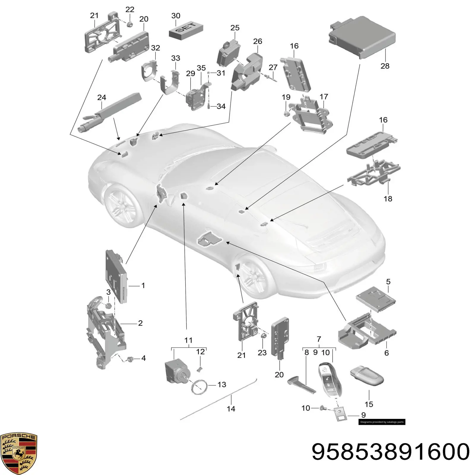  Porsche 95853891600 preço, a partir de  