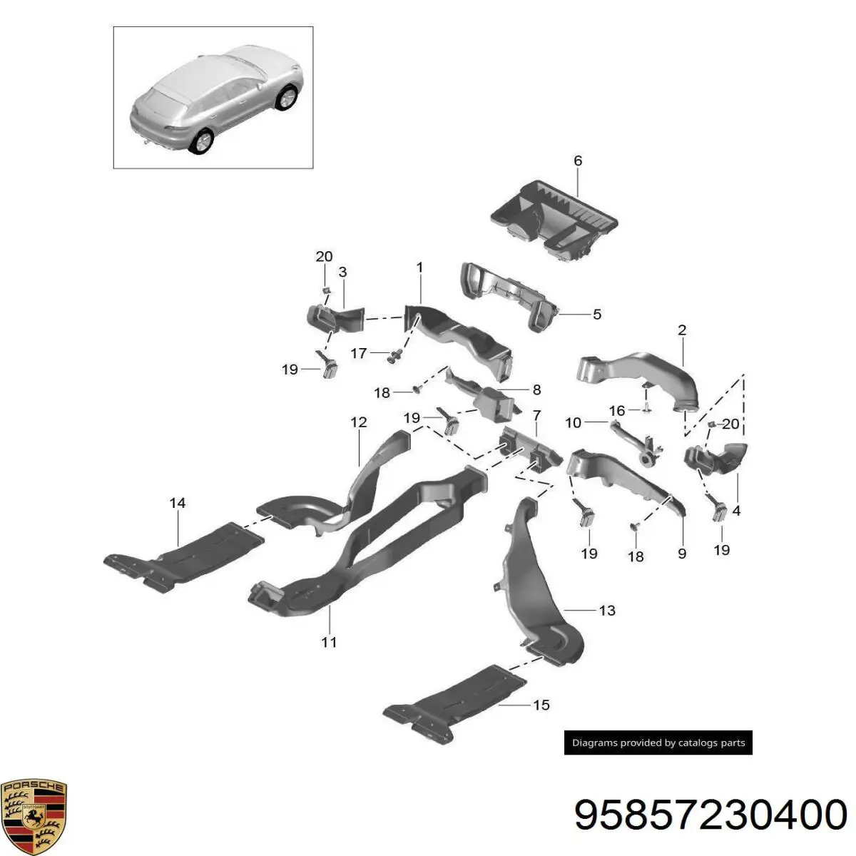  Porsche 95857230400 preço, a partir de  USD