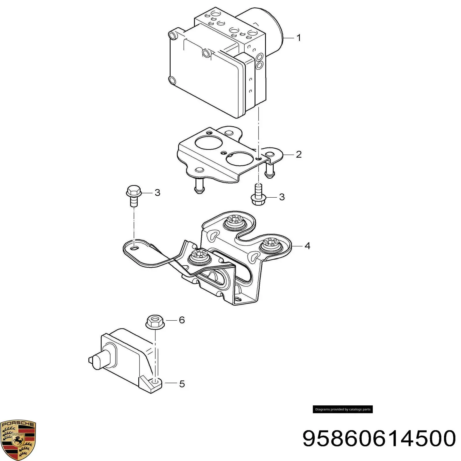 95860614500 Porsche Sensor de aceleração transversal (ESP)