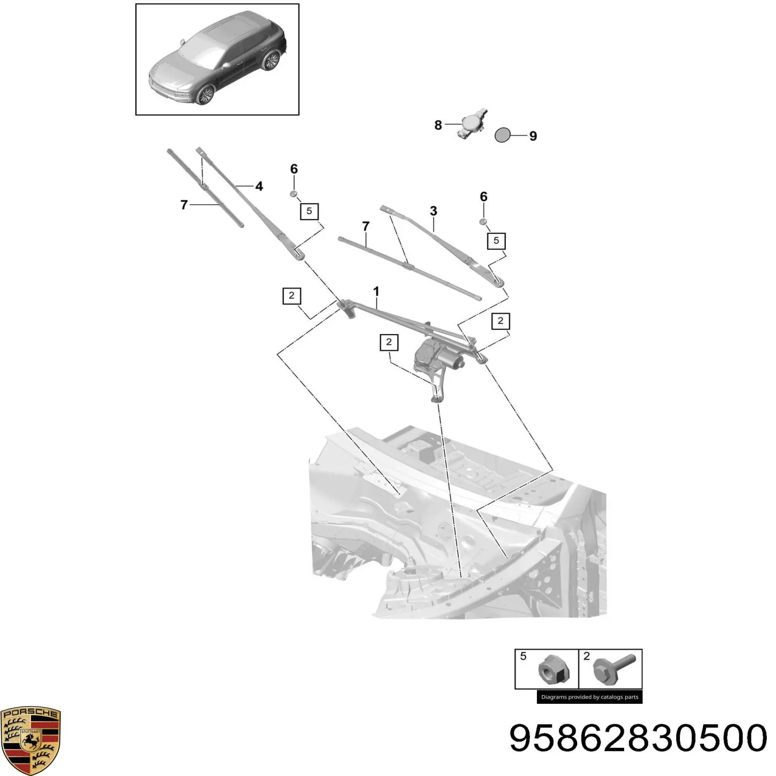  Porsche 95862830500 preço, a partir de  USD