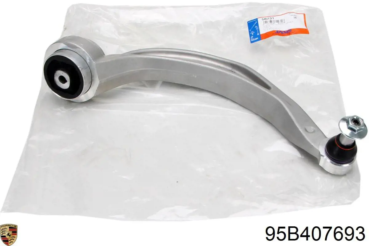 Braço oscilante inferior esquerdo de suspensão dianteira Porsche 95B407693 preço, a partir de 107,28 USD