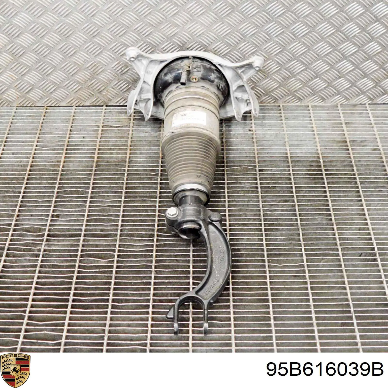 Coxim pneumático (suspensão de lâminas pneumática) do eixo dianteiro 95B616039 VAG