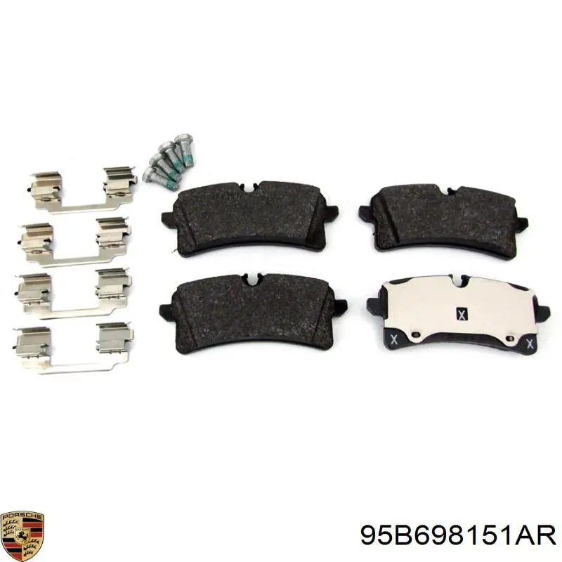 Sapatas do freio dianteiras de disco Porsche 95B698151AR preço, a partir de 188,57 USD