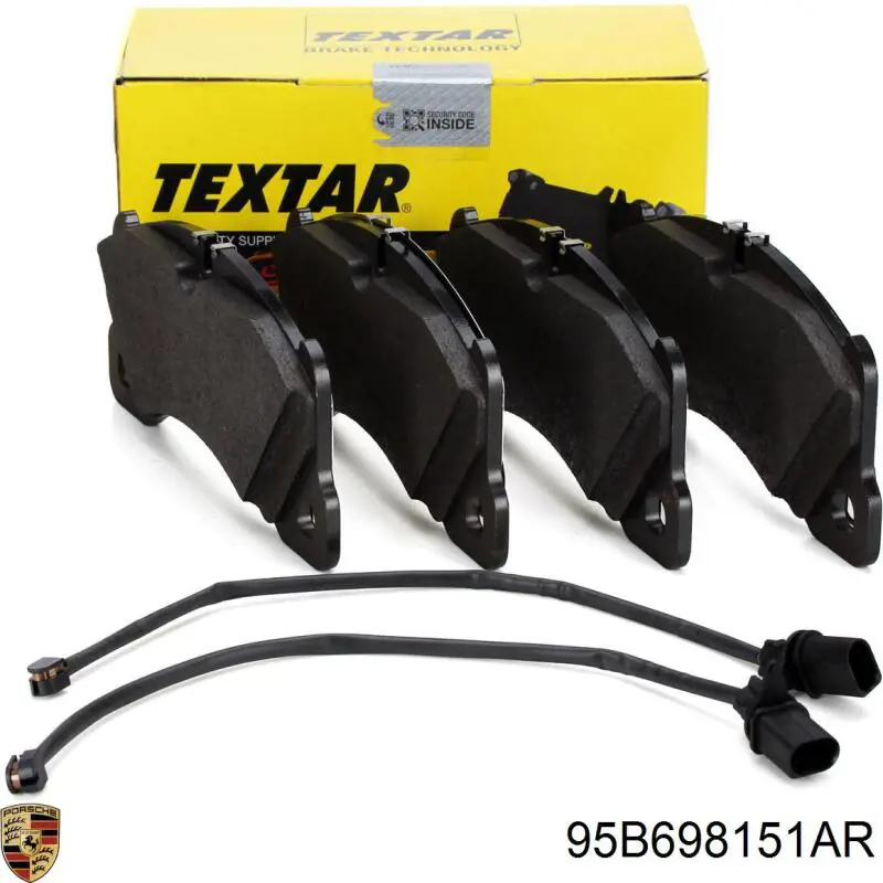 Compre 95B698151AR Porsche Sapatas do freio dianteiras de disco
