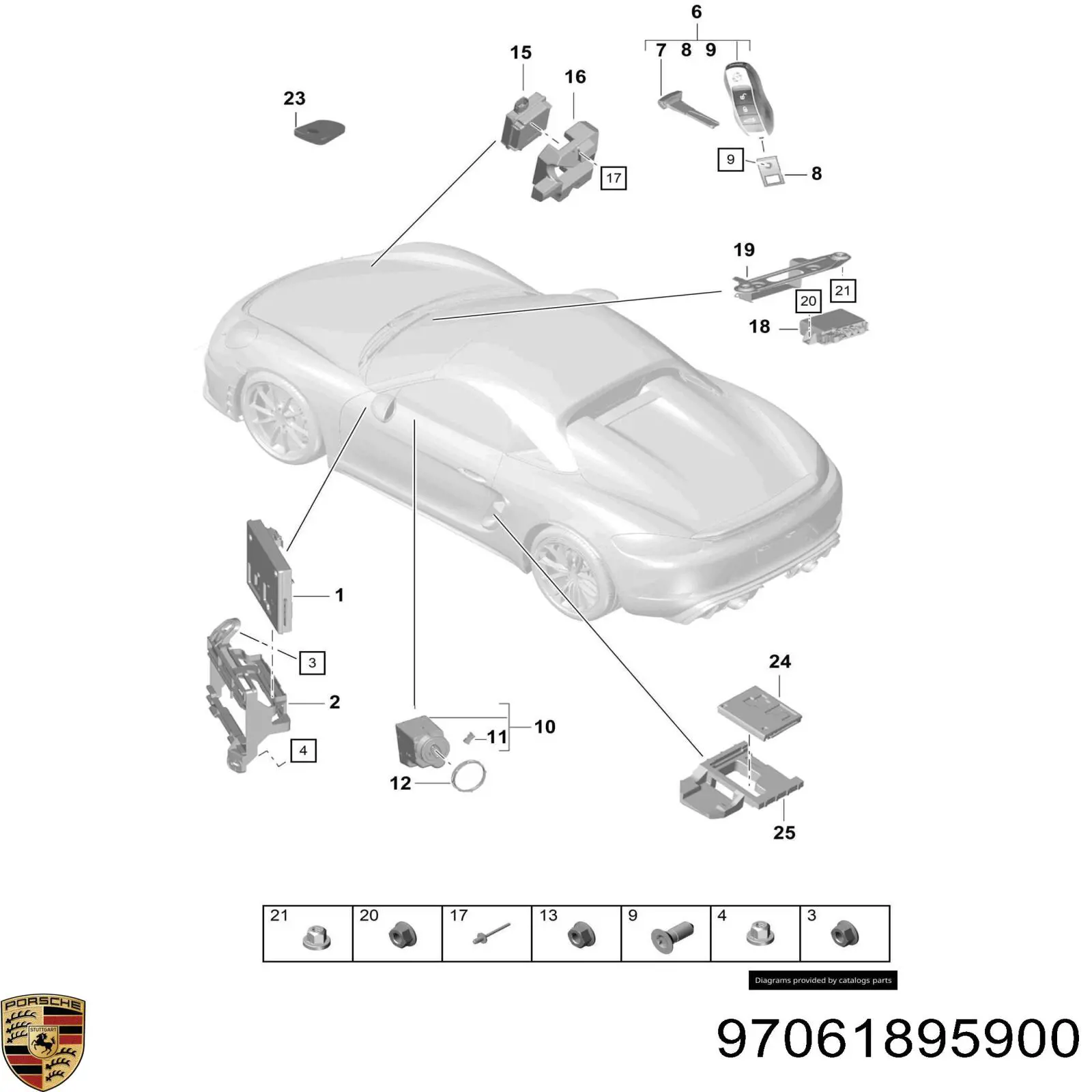  Porsche 97061895900 preço, a partir de  USD