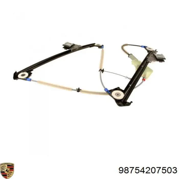 Mecanismo de acionamento de vidro da porta dianteira esquerda Porsche 911 Targa 997