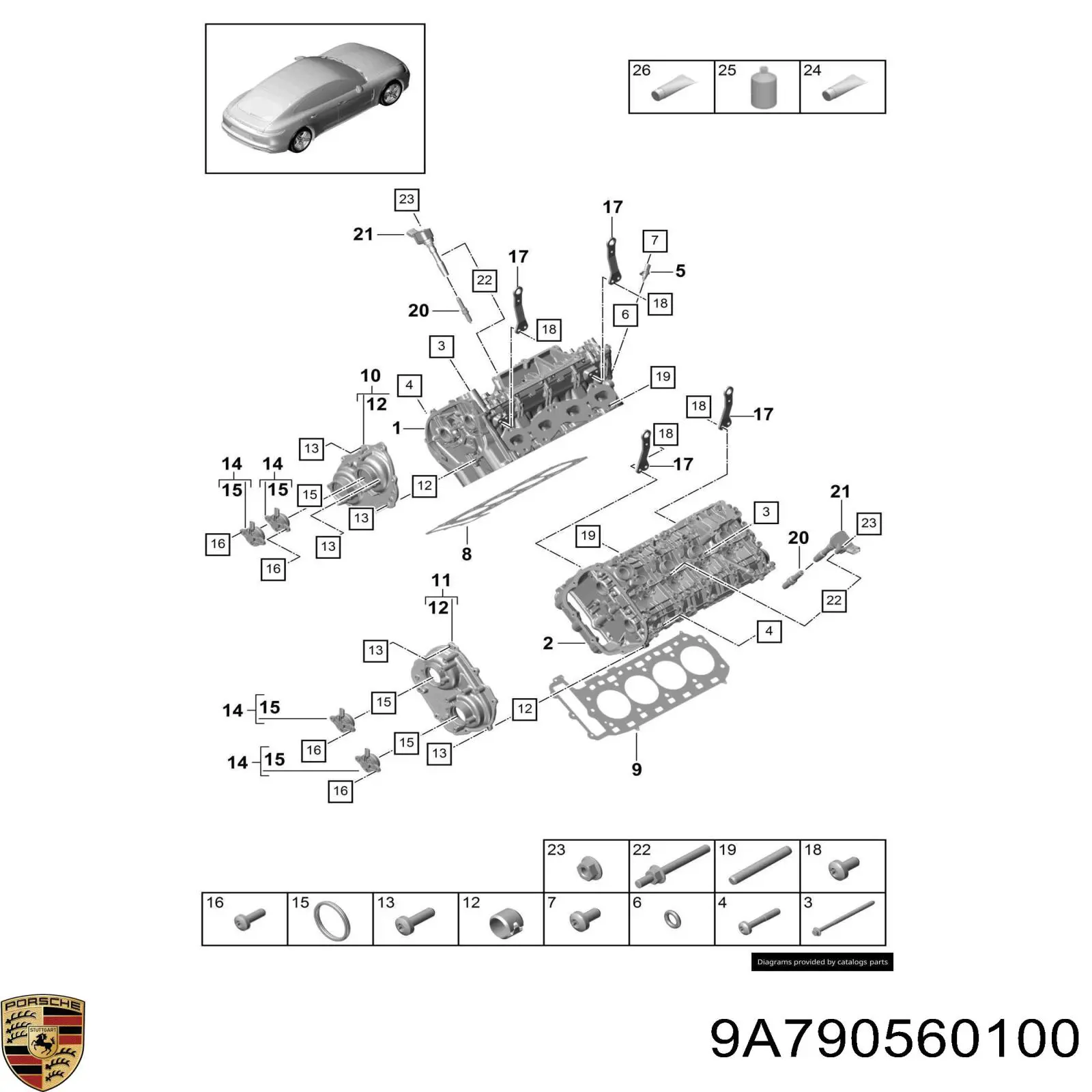 9A790560100 Porsche Vela de ignição