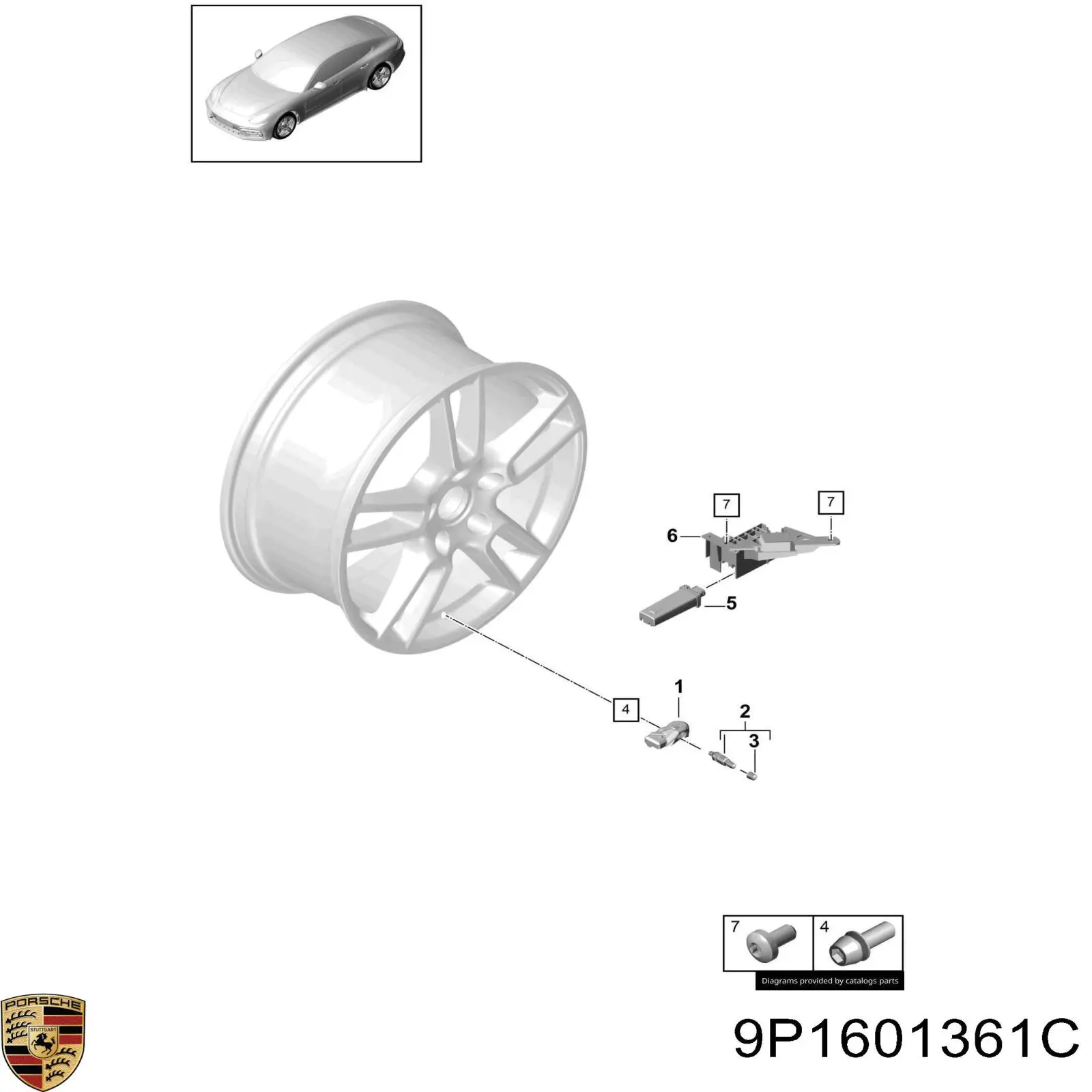 Compre 9P1601361A Porsche 