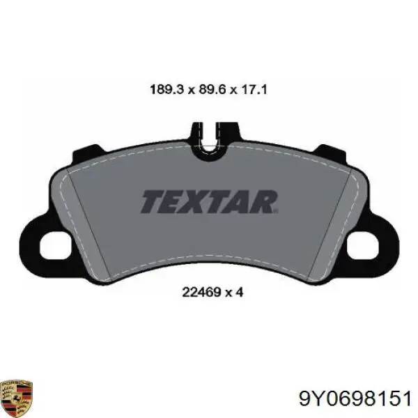 Sapatas do freio dianteiras de disco Porsche 9Y0698151 preço, a partir de 58,53 USD