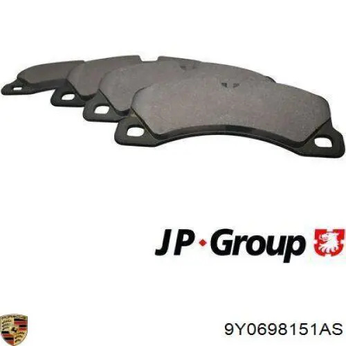 9Y0698151AS Porsche Sapatas do freio dianteiras de disco